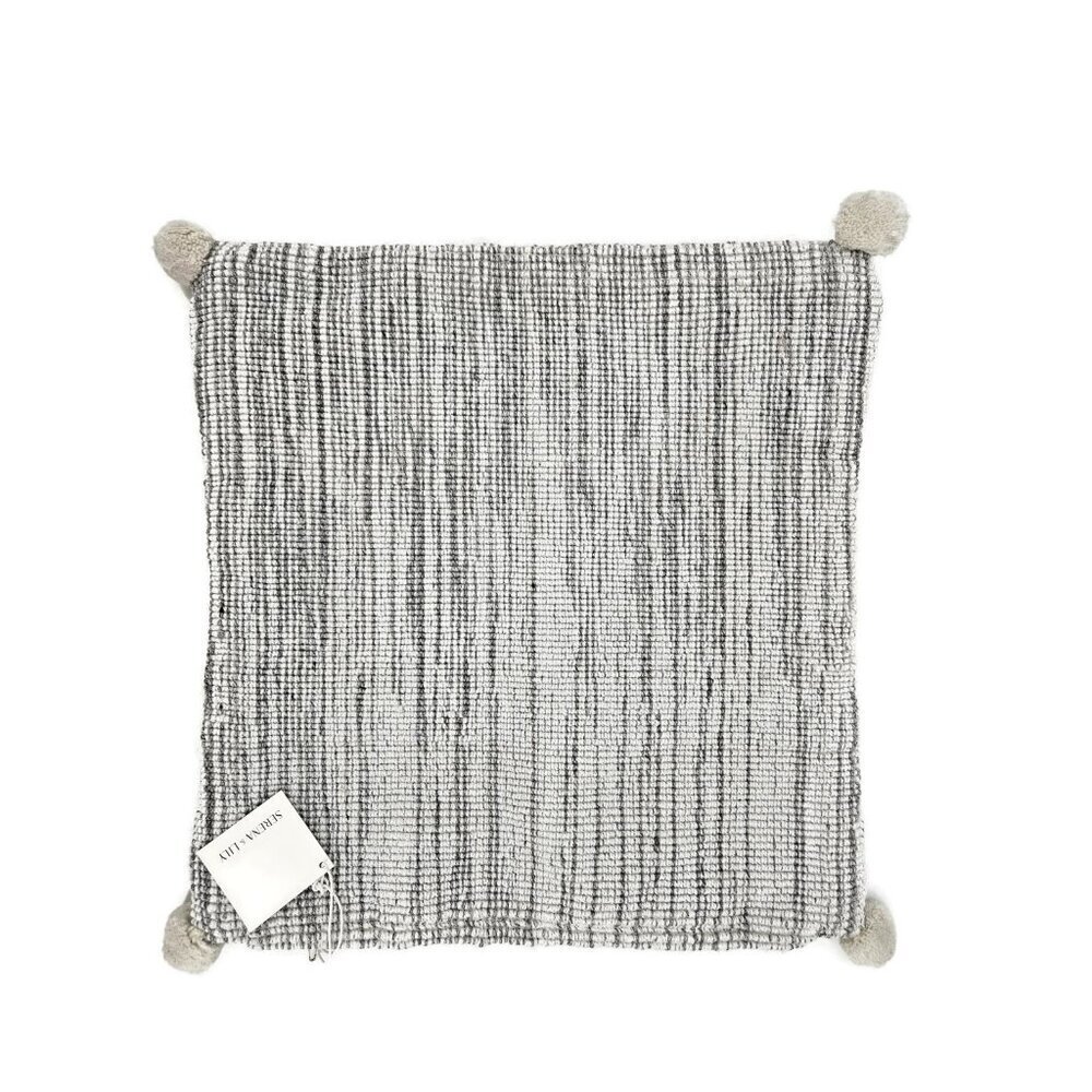 New Serena & Lily Bennington Pillow Cover 22x22 Heathered Grey